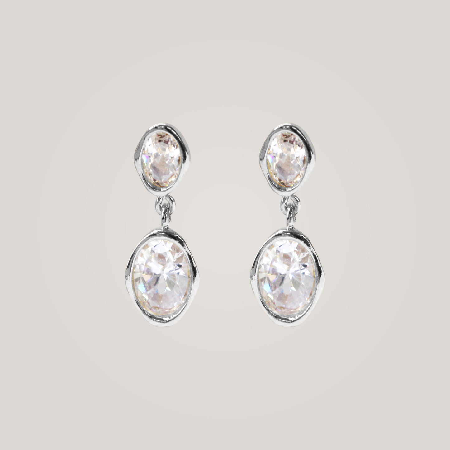 Double Drop Crystal Earrings