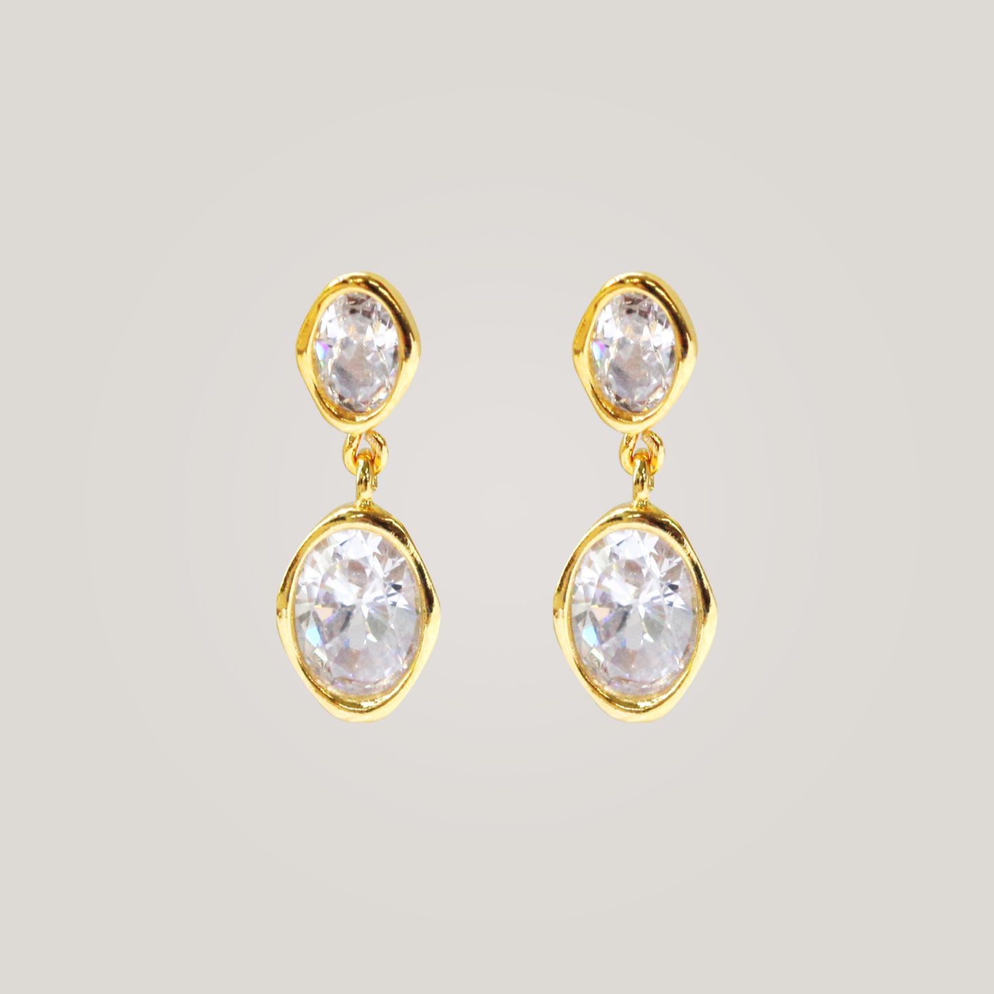 Double Drop Crystal Earrings