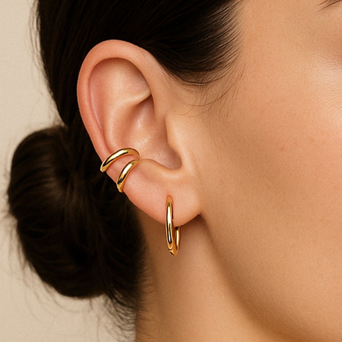 Bold Round Ring Ear Cuff