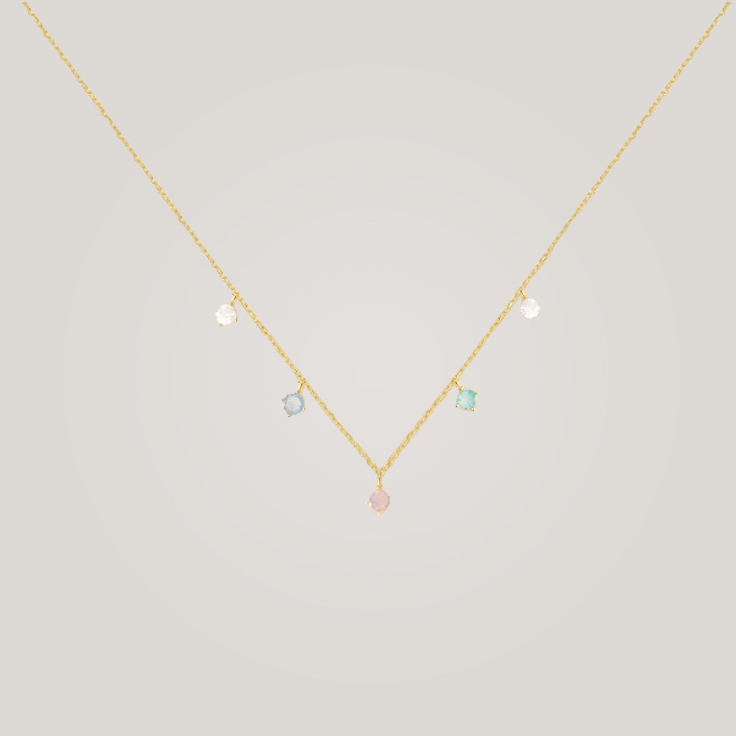 Luminous Opal Station Necklace