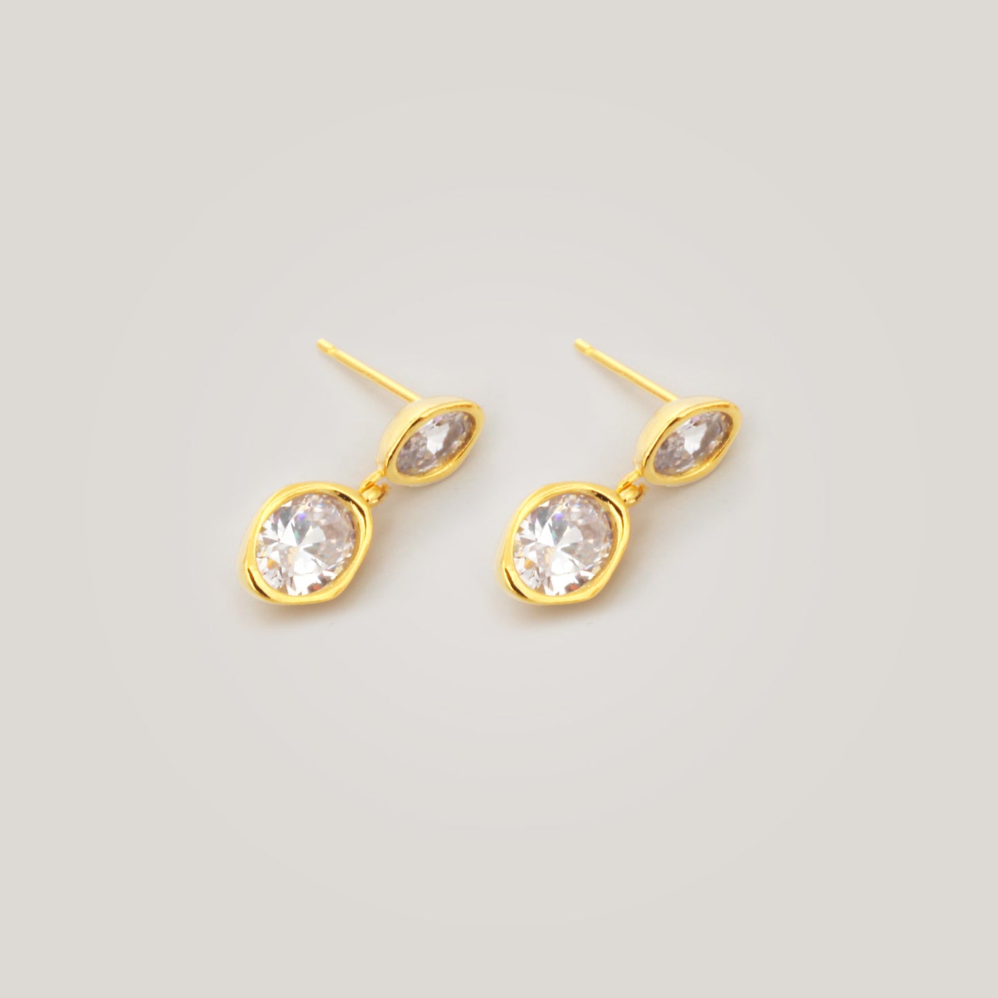 Double Drop Crystal Earrings