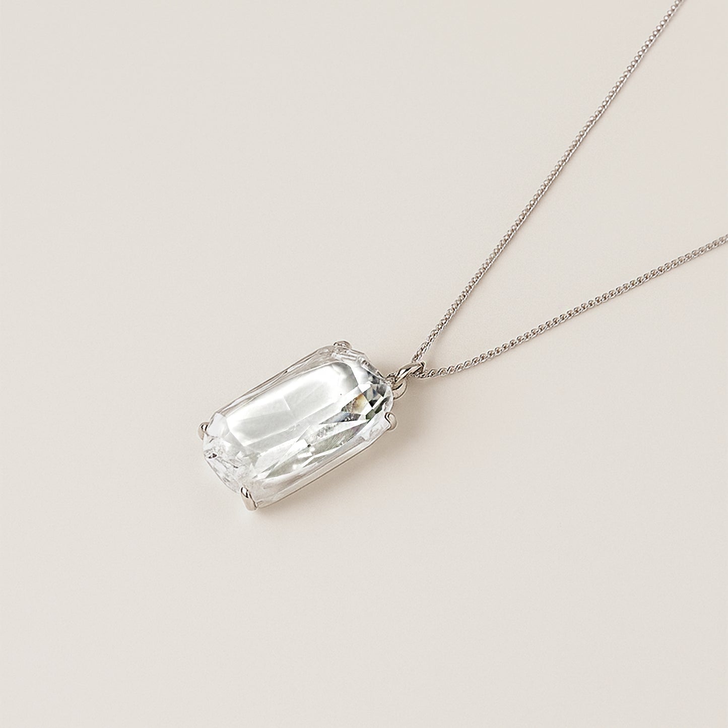 Large Square Crystal Necklace