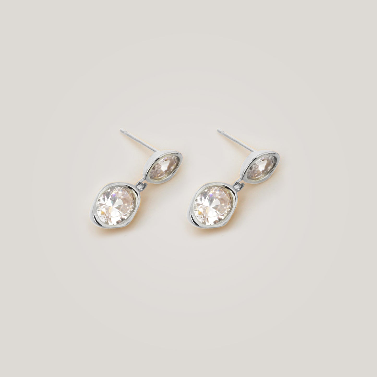Double Drop Crystal Earrings