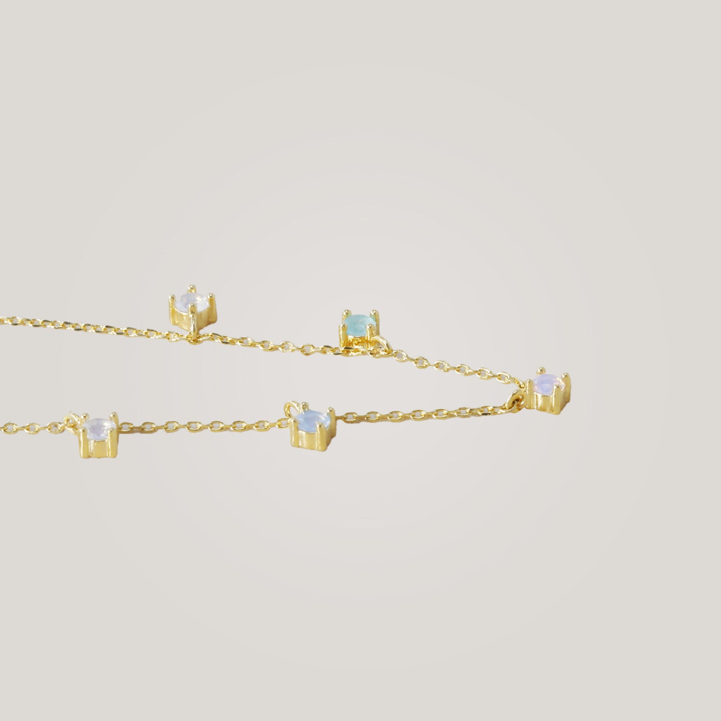 Luminous Opal Station Necklace