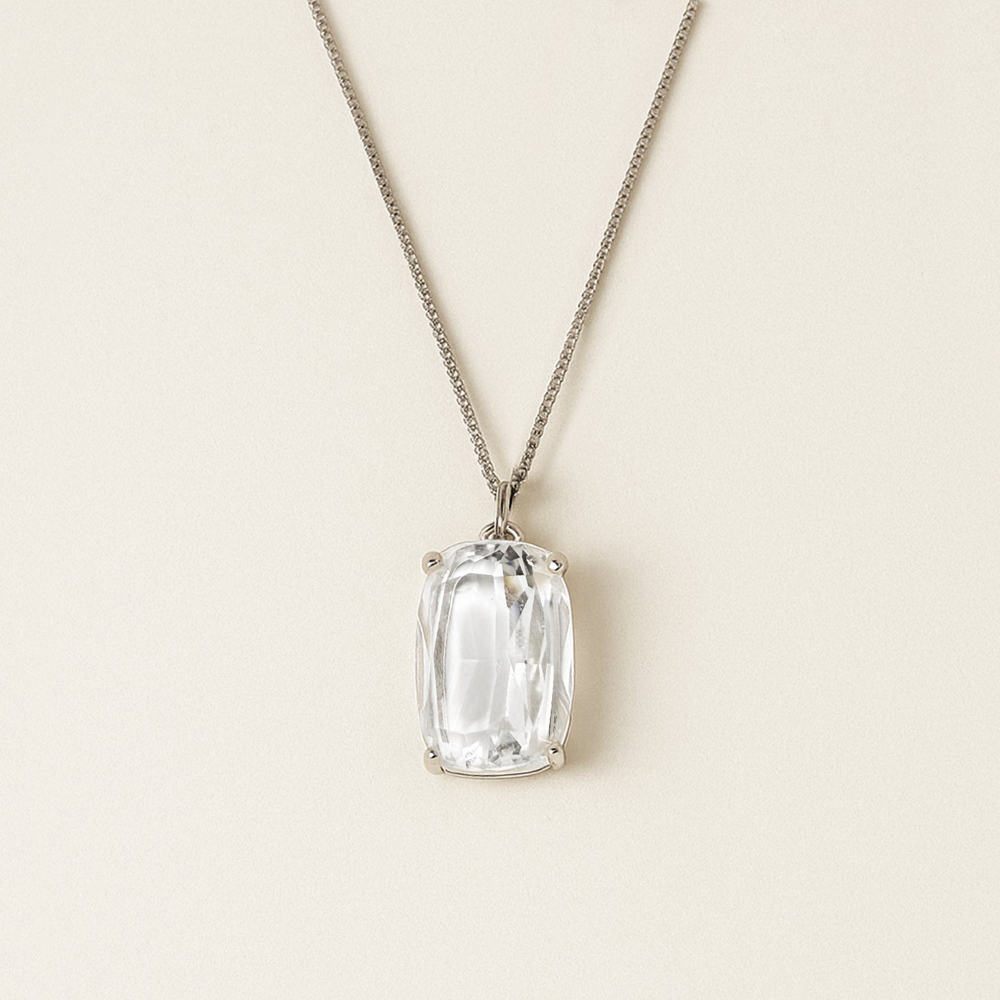 Large Square Crystal Necklace