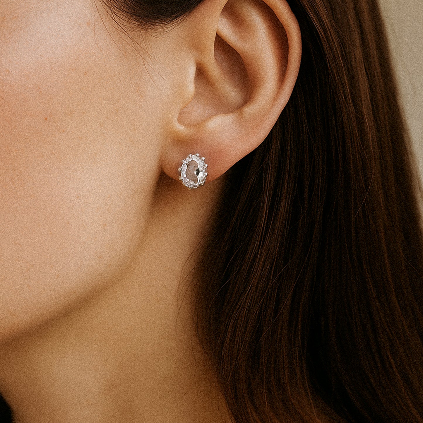 Ice Glitter Crystal Studs
