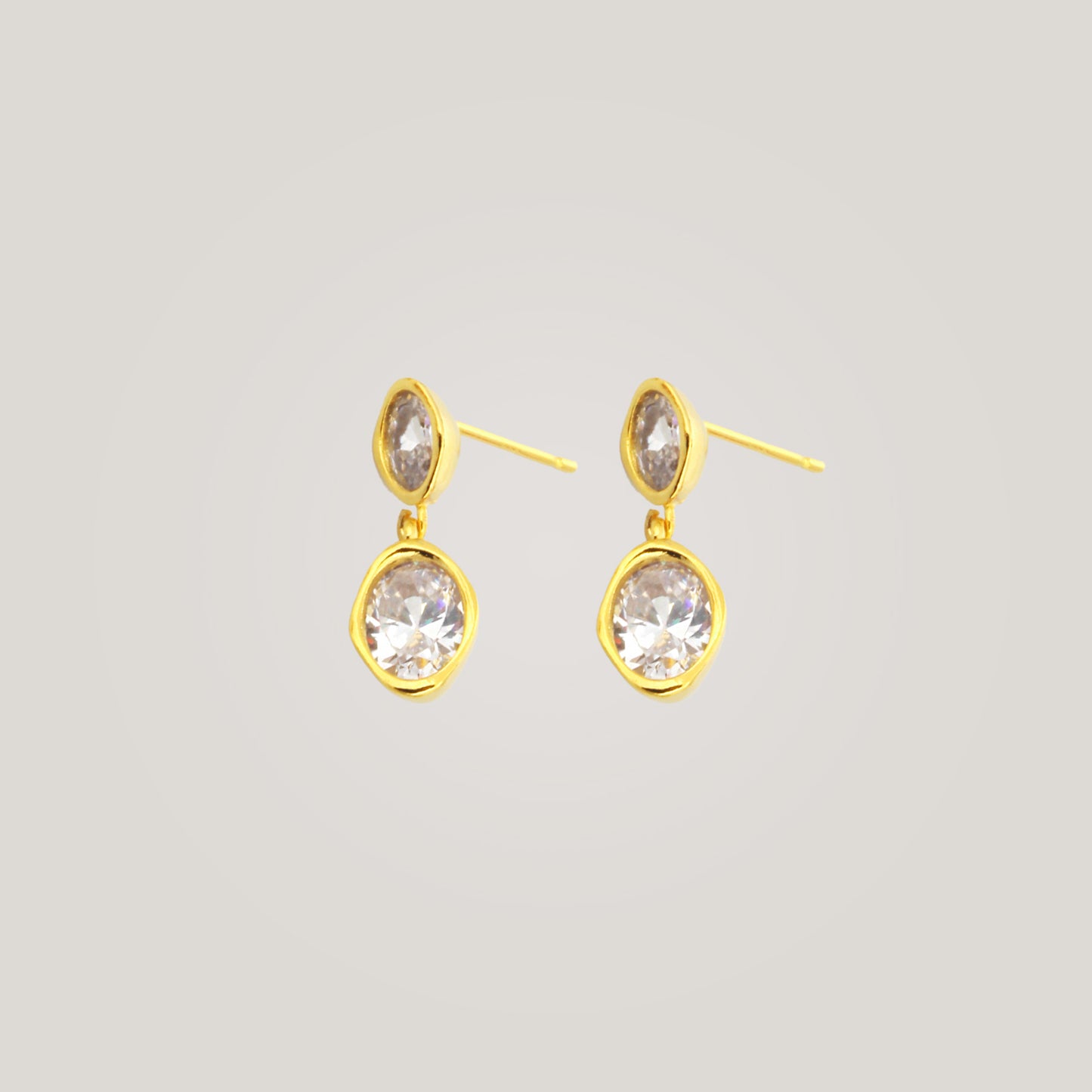 Double Drop Crystal Earrings