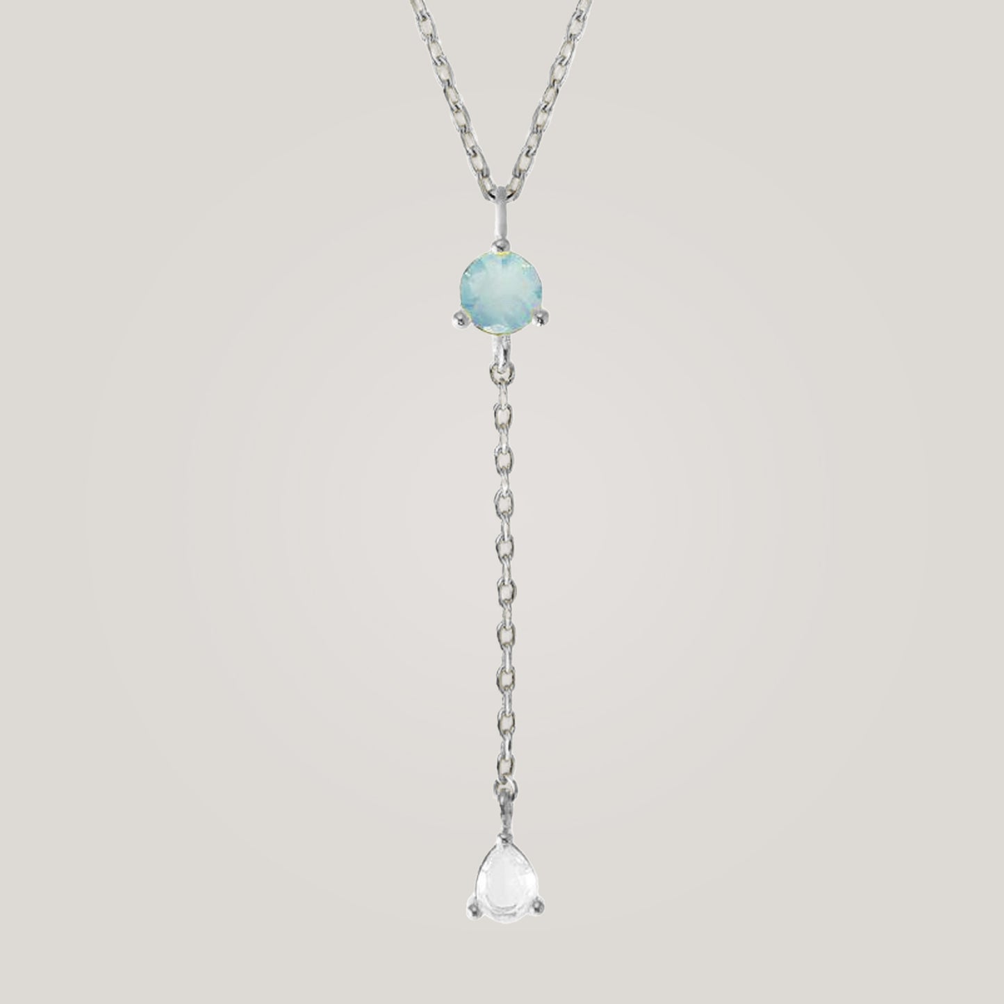 Luminous Opal Drop Necklace