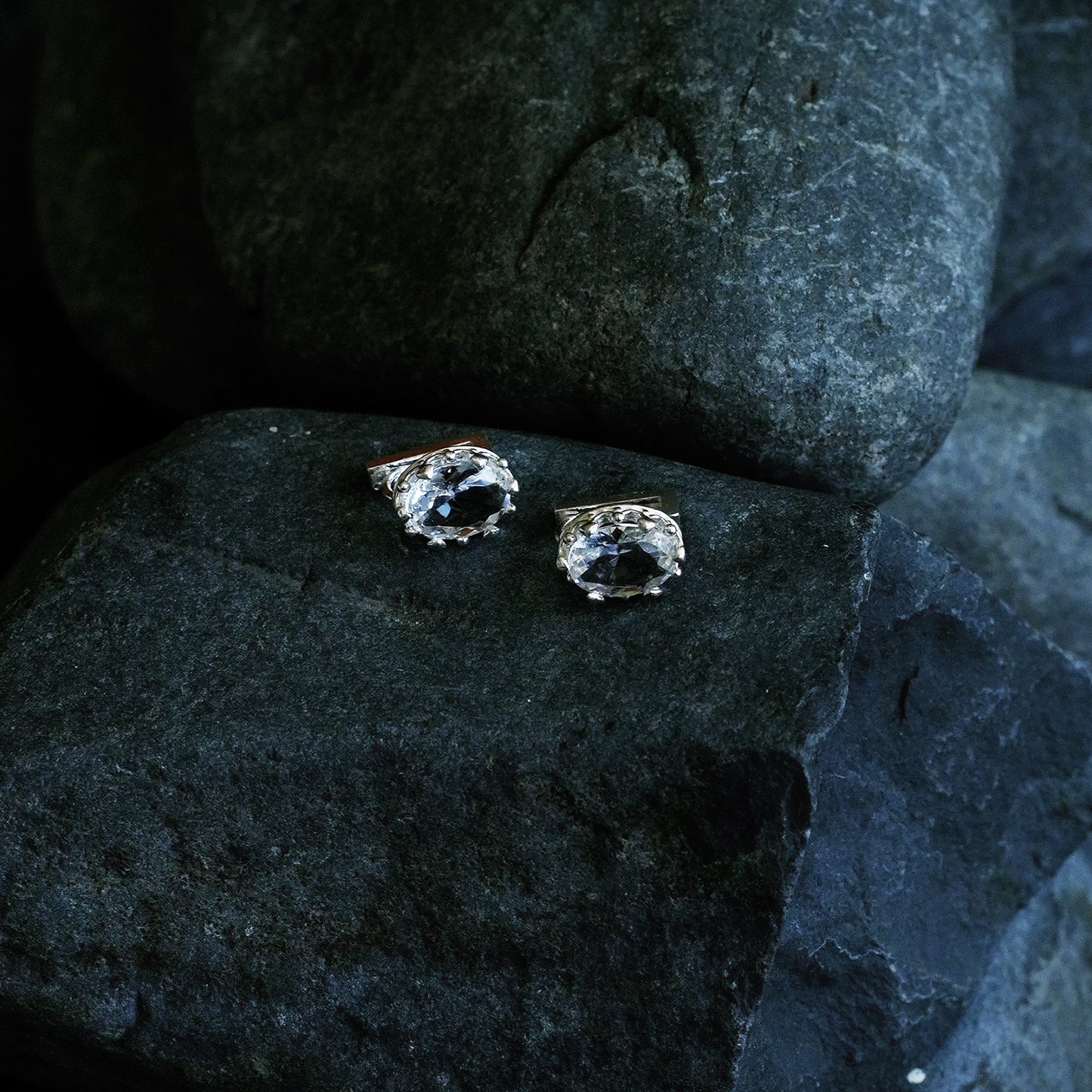 Ice Glitter Crystal Studs