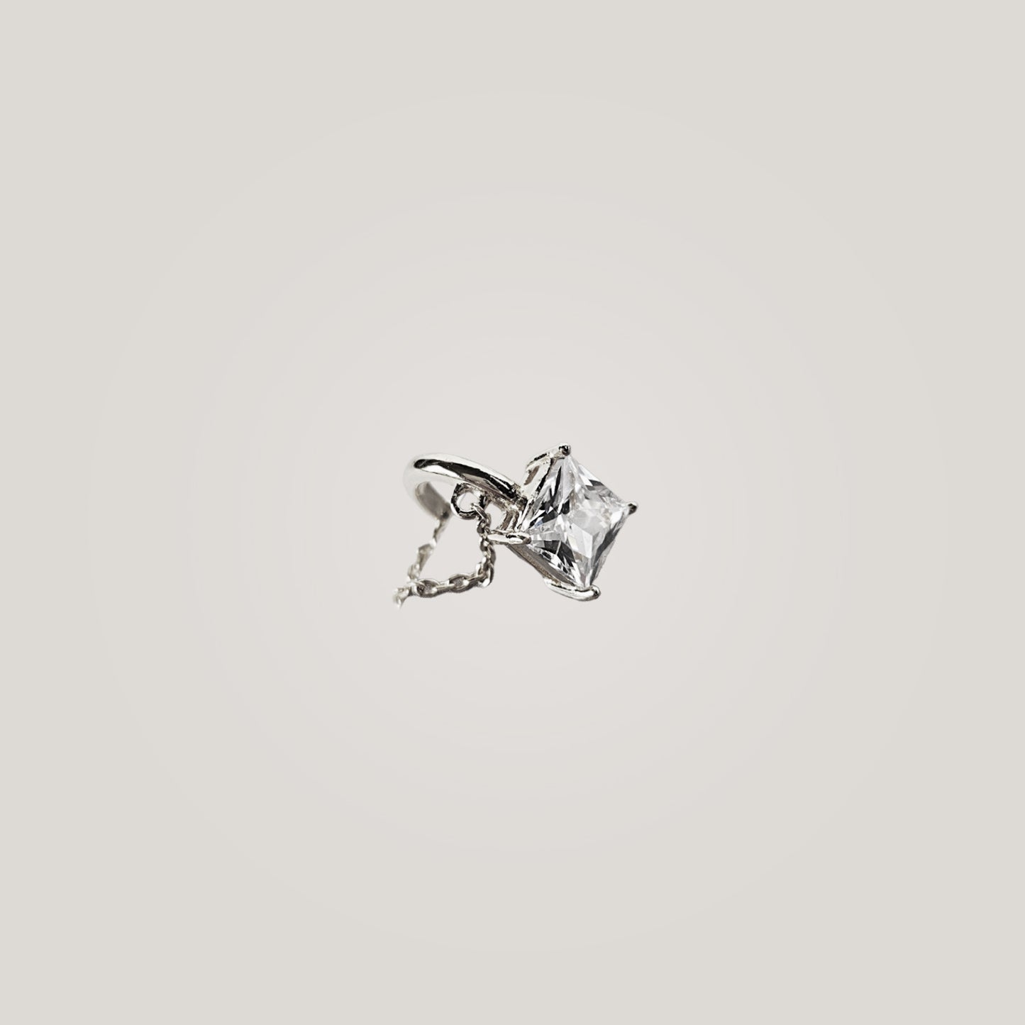 Chained Crystal Ear Cuff