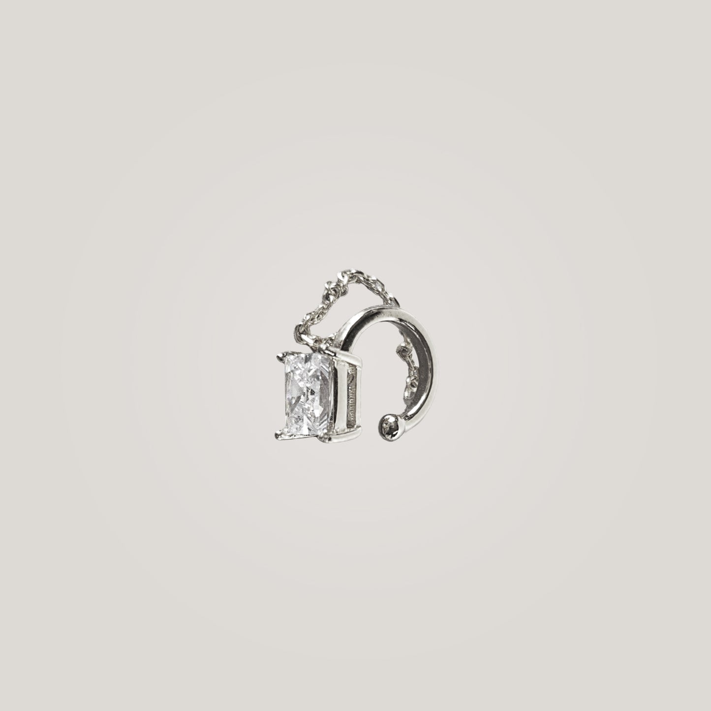 Chained Crystal Ear Cuff
