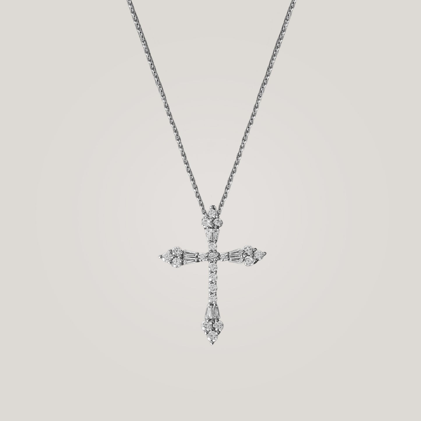 Cross Cubic Pendant Necklace