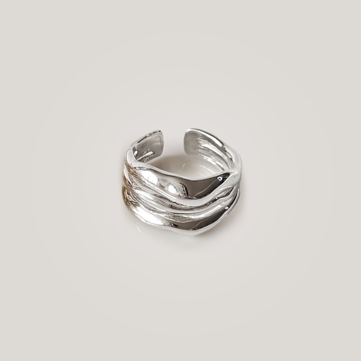 Triple Wave Open Ring