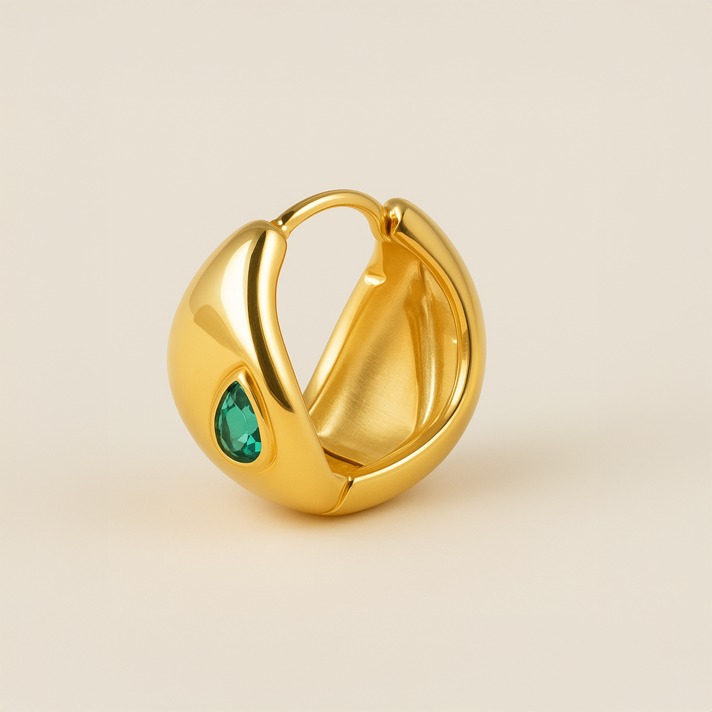 Green Drop Earrings