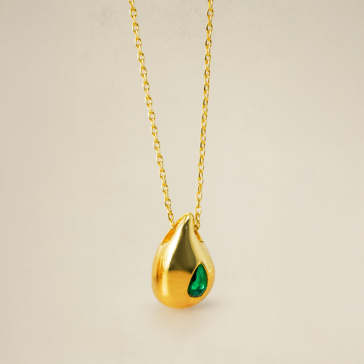 Green Drop Earrings