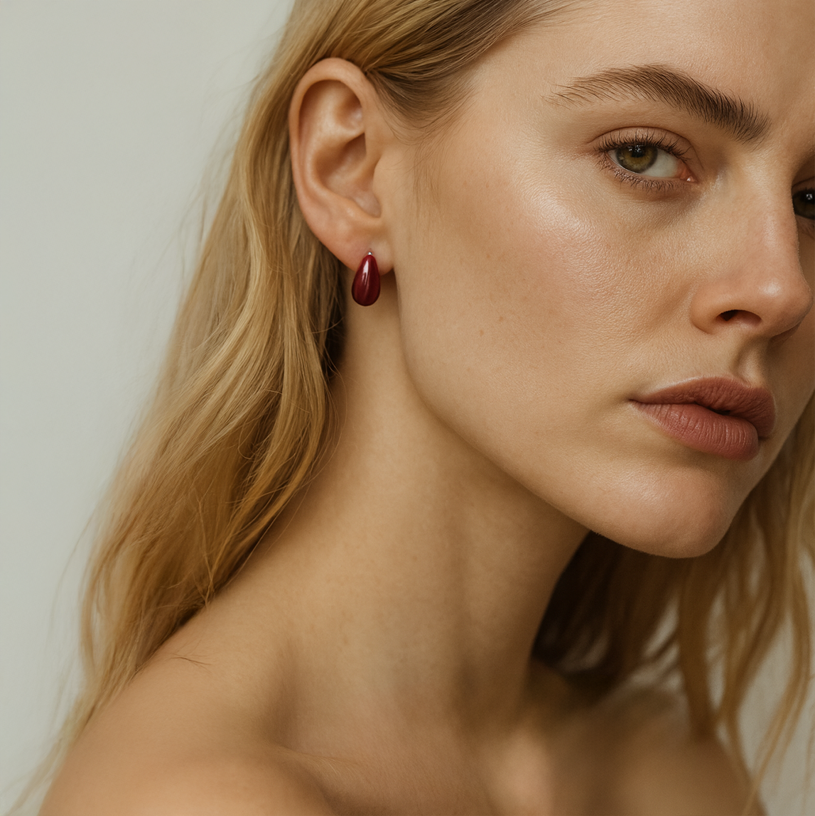 Deep Burgundy Teardrops