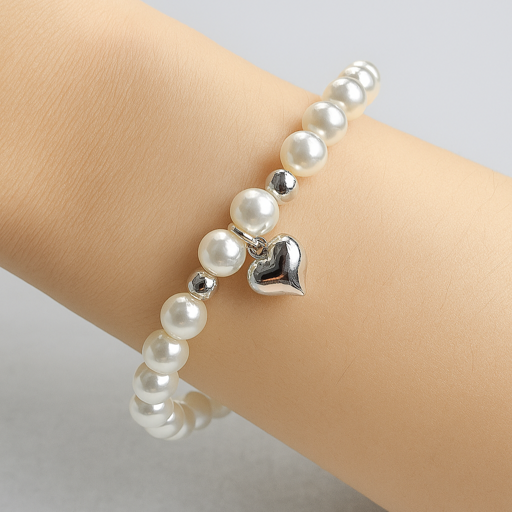 Heart-in-Pearls Bracelet