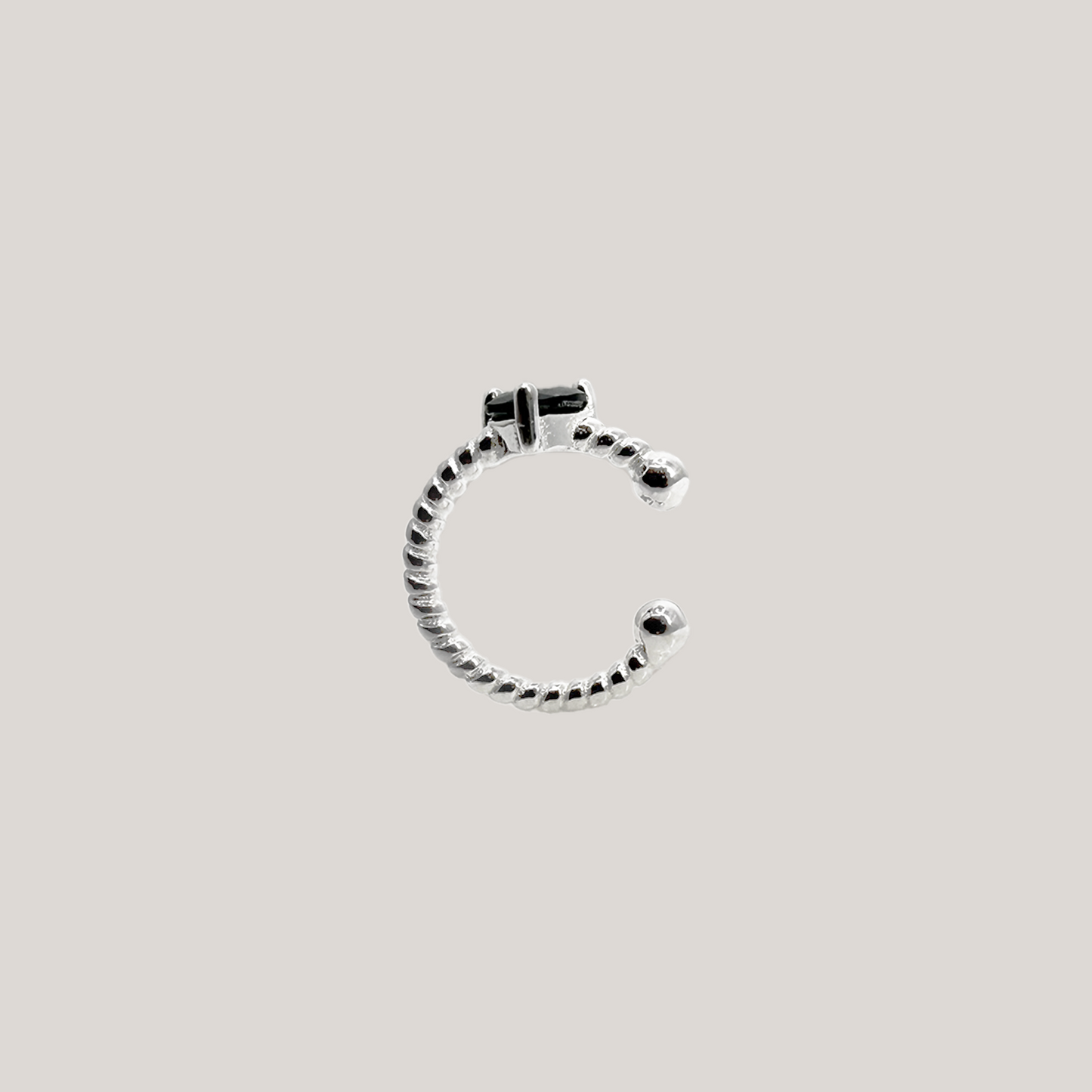 Black Heart Ear Cuff
