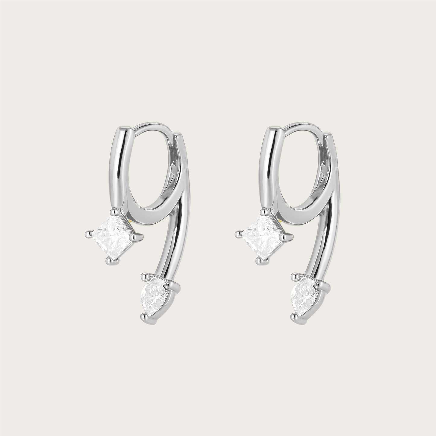 Double Crystal Earrings