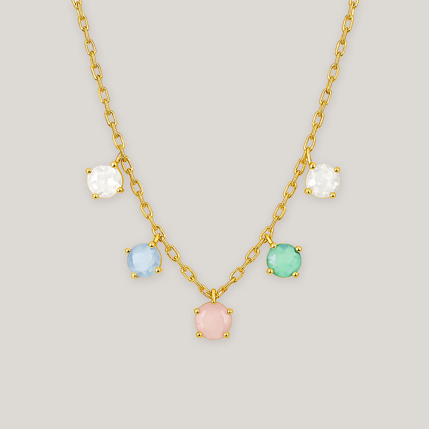 Luminous Opal Station Necklace