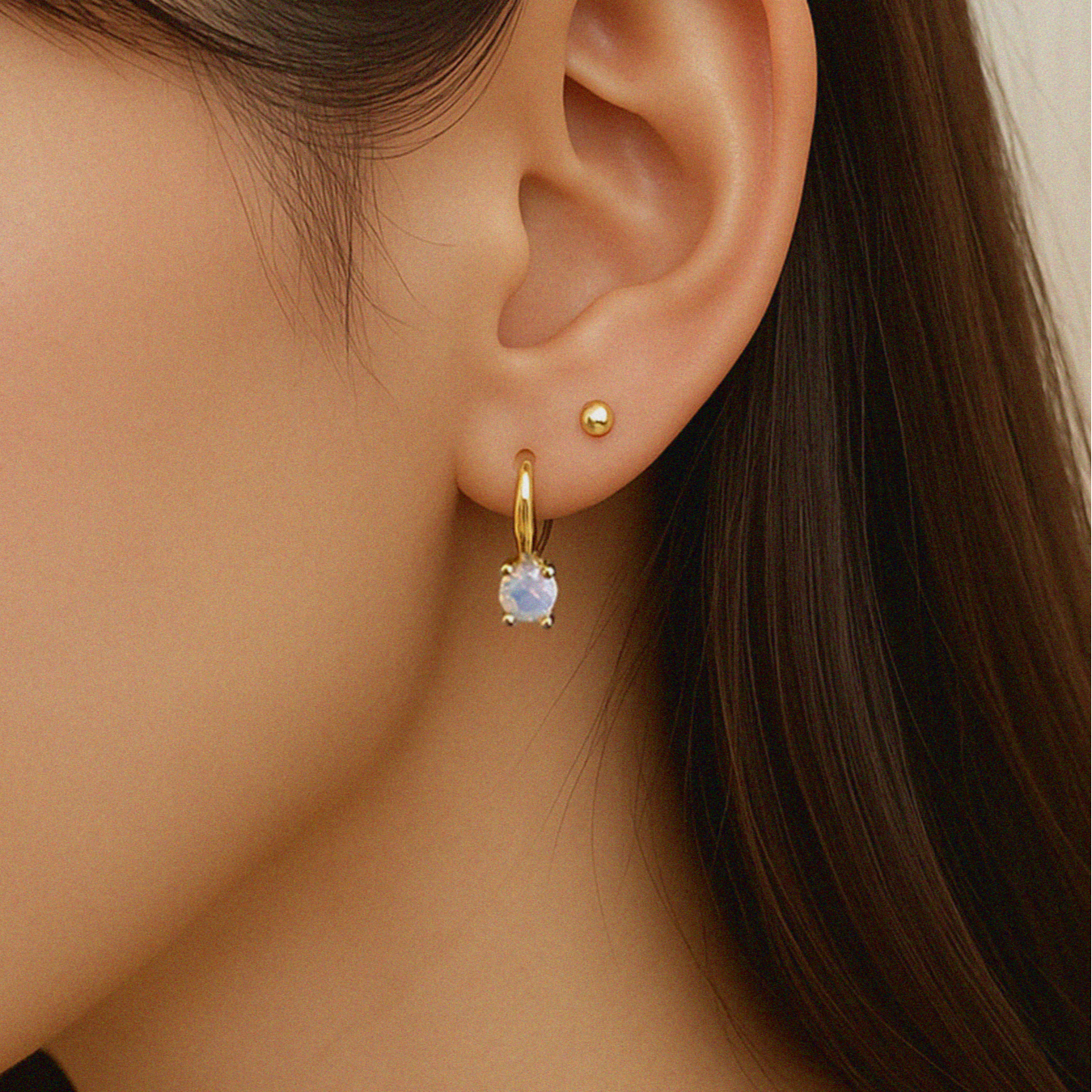 Luminous Opal Hoops