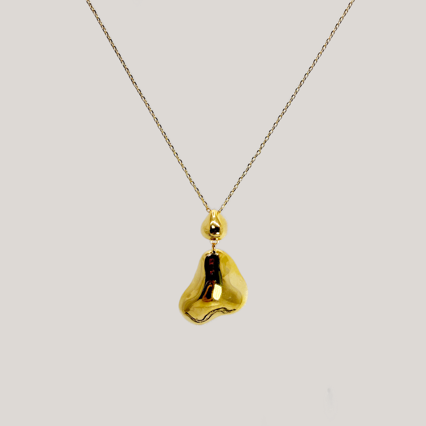 Large Pebble Pendant Neckalce