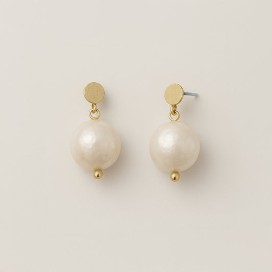 Organic Pearl Drop studs Earrings