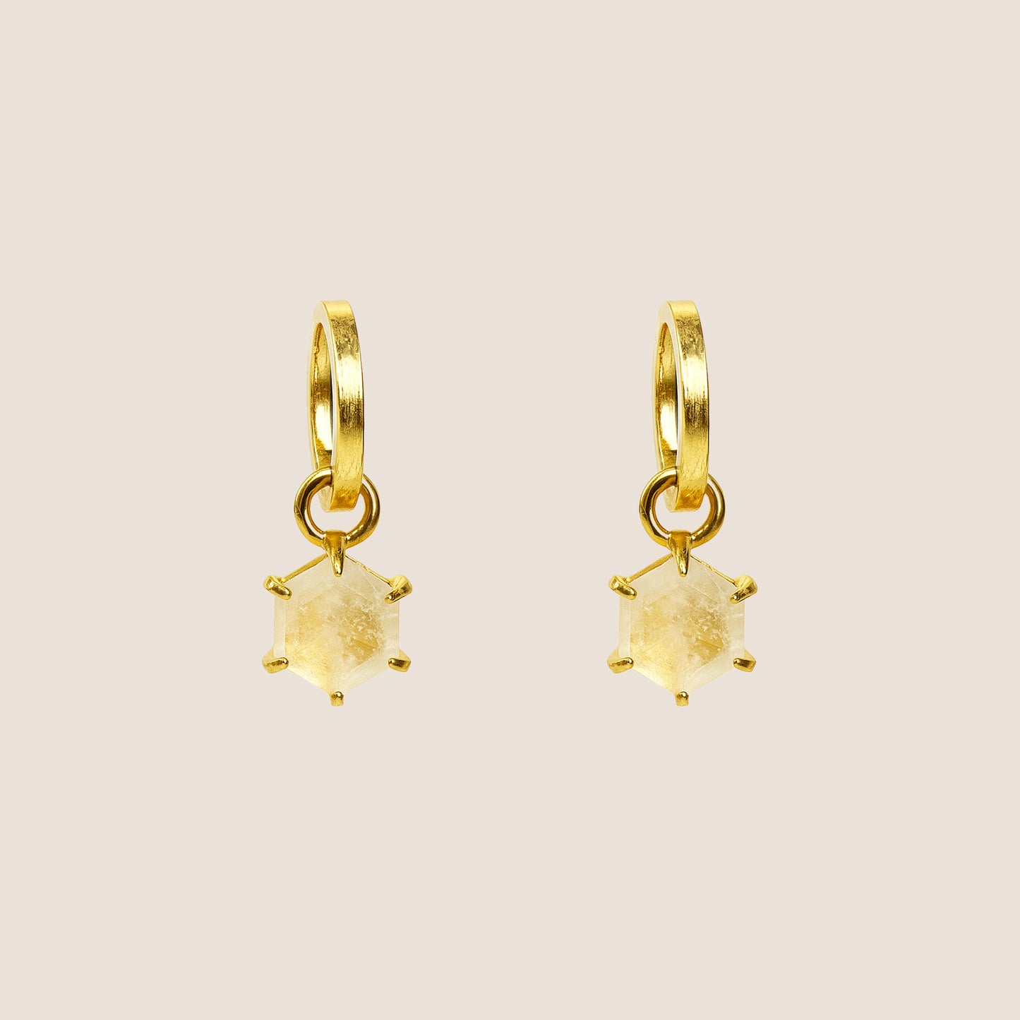 Hexa Crystal Hoops