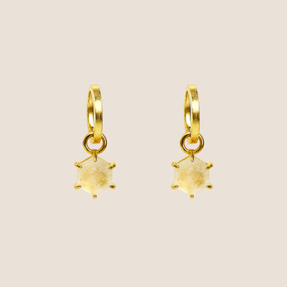 Hexa Crystal Hoops