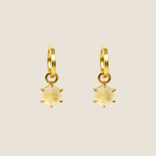 Hexa Crystal Hoops