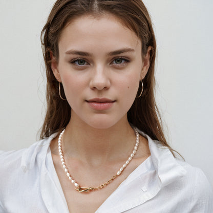 Premium Pearl T-Clasp Necklace