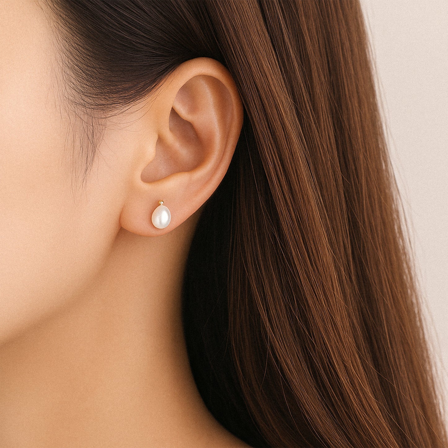 Organic Pearl Stud Earrings