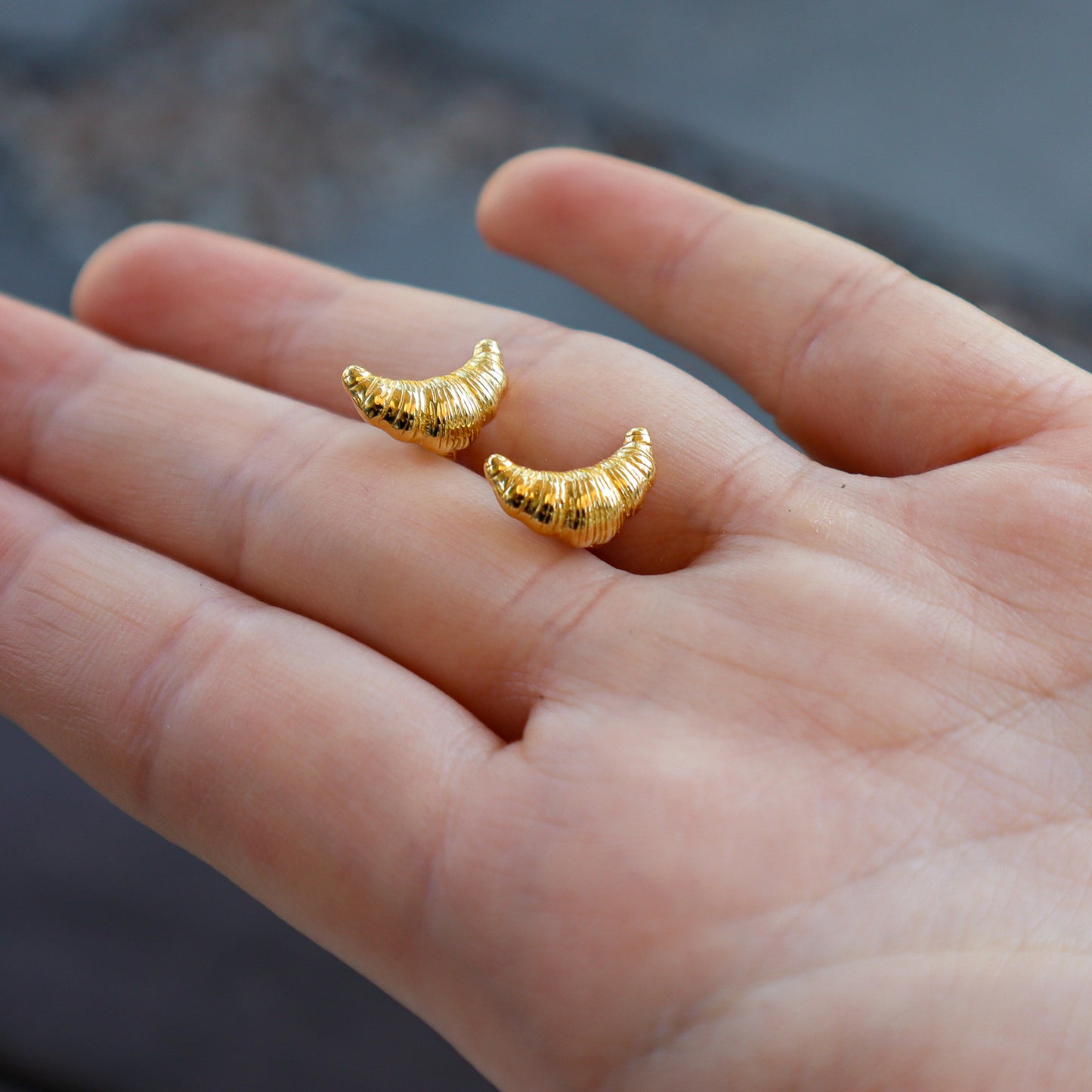 Croissant Stud Earrings