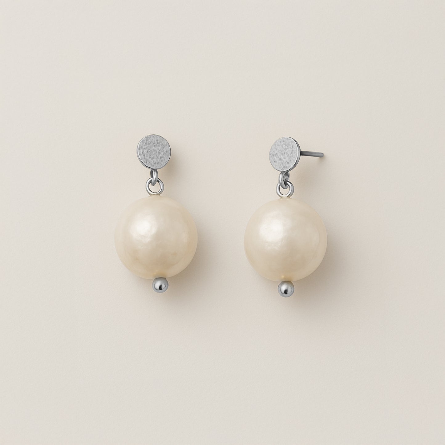 Organic Pearl Drop studs Earrings