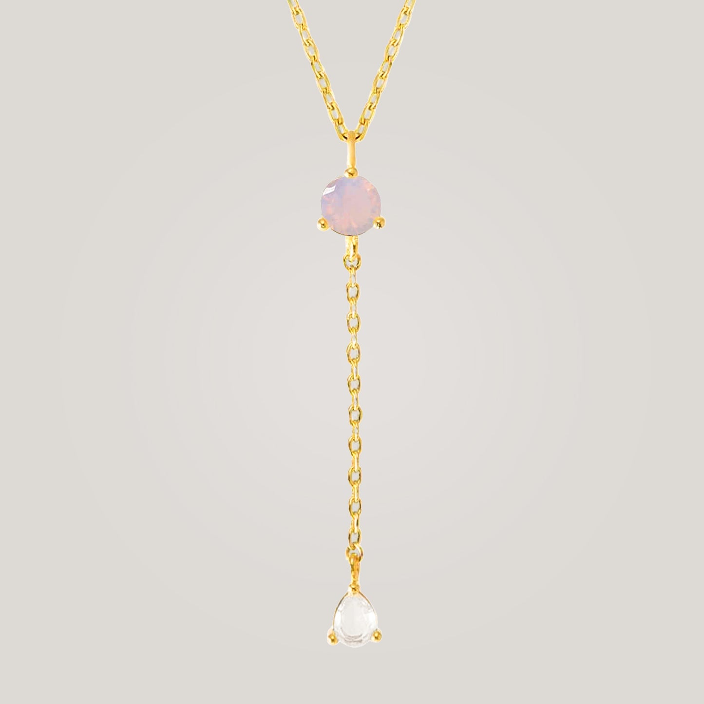 Luminous Opal Drop Necklace