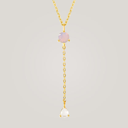 Luminous Opal Drop Necklace