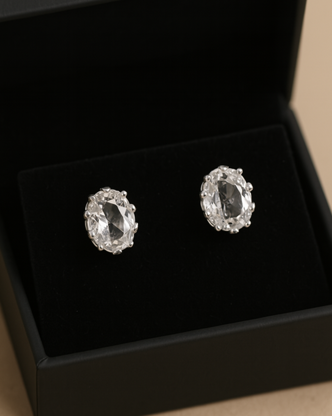Ice Glitter Crystal Studs