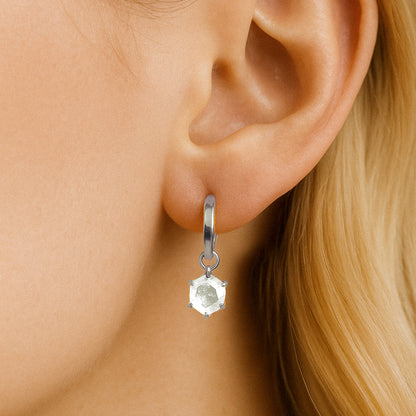 Hexa Crystal Hoops