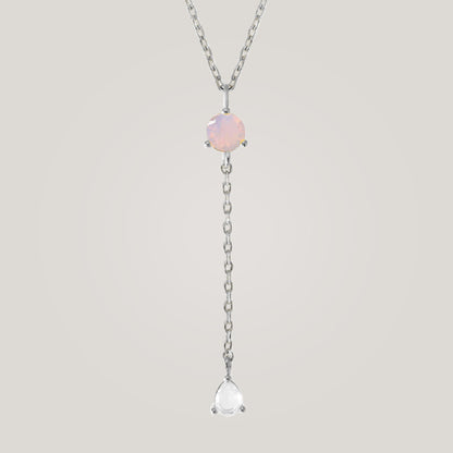 Luminous Opal Drop Necklace