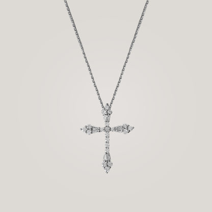 Cross Cubic Pendant Necklace