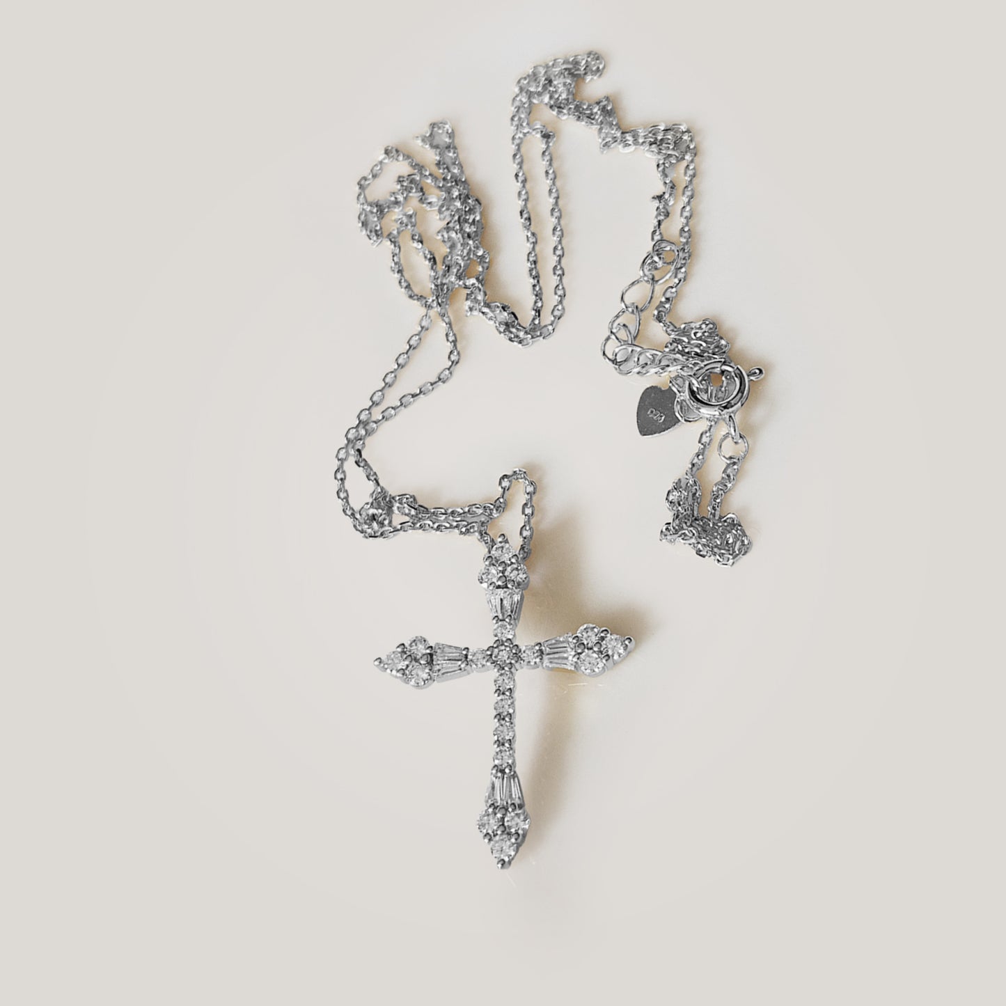 Cross Cubic Pendant Necklace