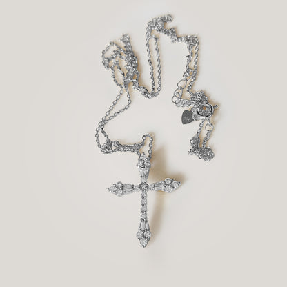 Cross Cubic Pendant Necklace