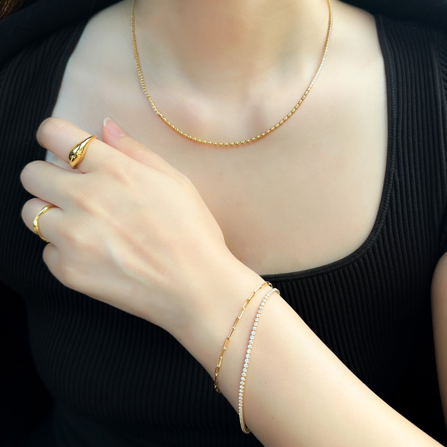 Gold Double Wrap Bracelet