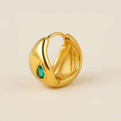 Green Drop Earrings