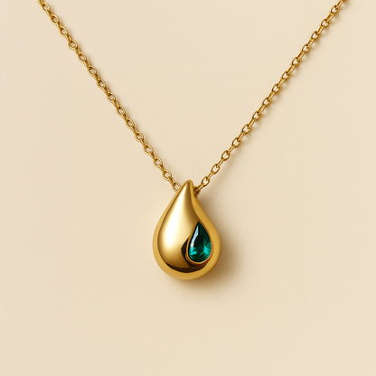 Green Drop Necklace