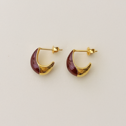 Deep Burgundy Teardrops