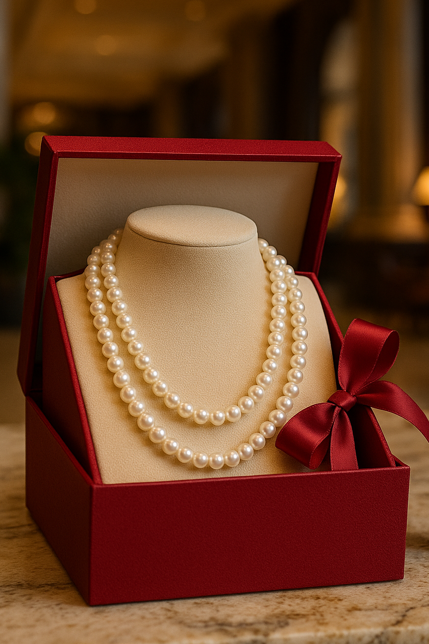 Premium Long Pearl Necklace
