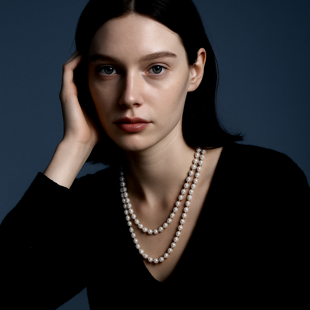 Premium Long Pearl Necklace