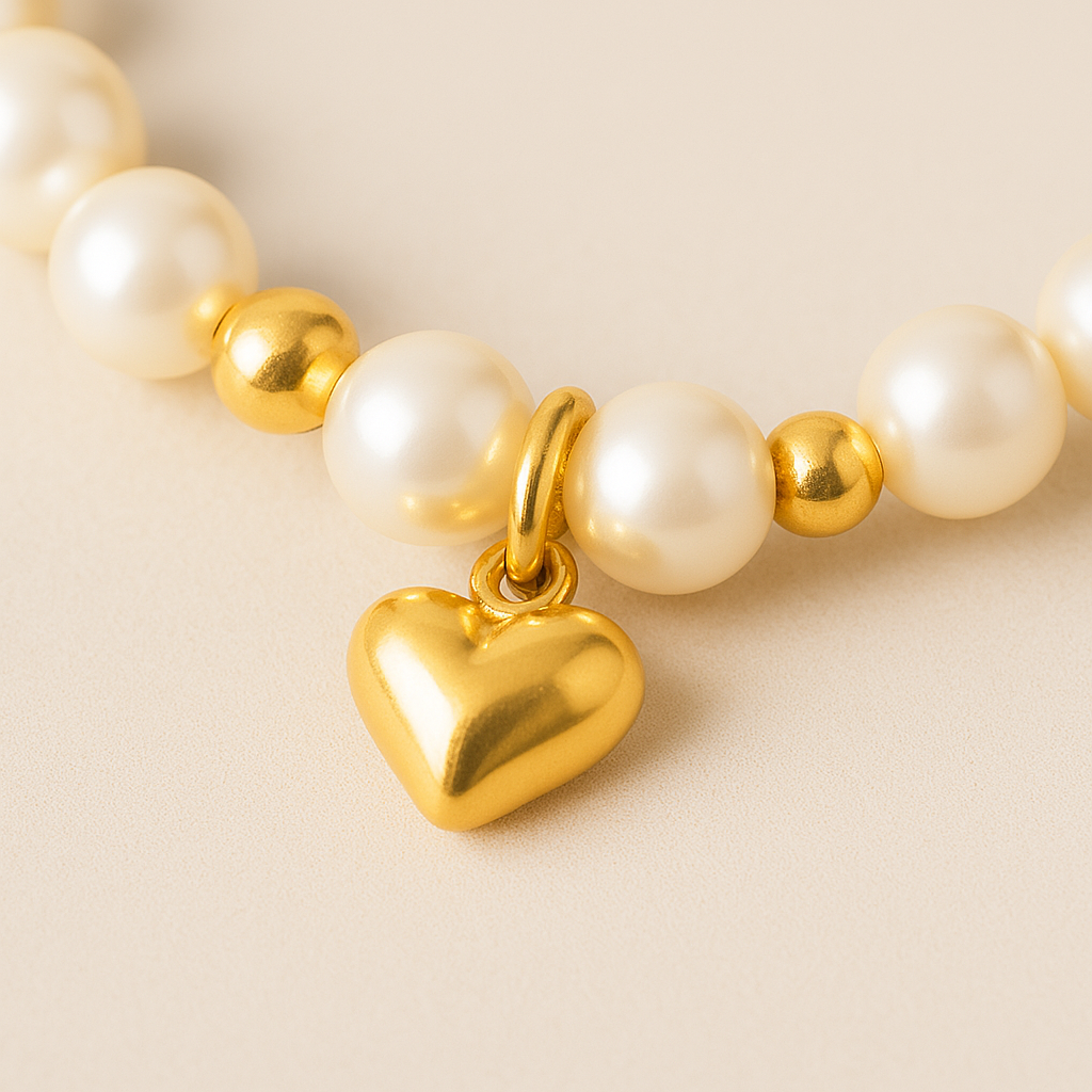Heart-in-Pearls Bracelet