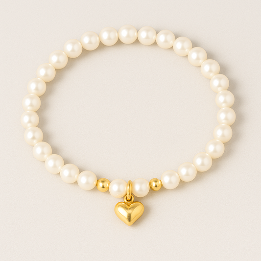 Heart-in-Pearls Bracelet